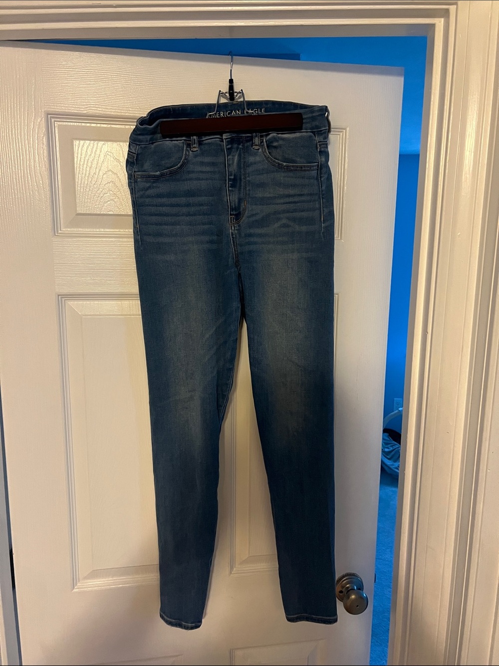 American Eagle Outfitters Women's Dark Blue Skinny Jeans
